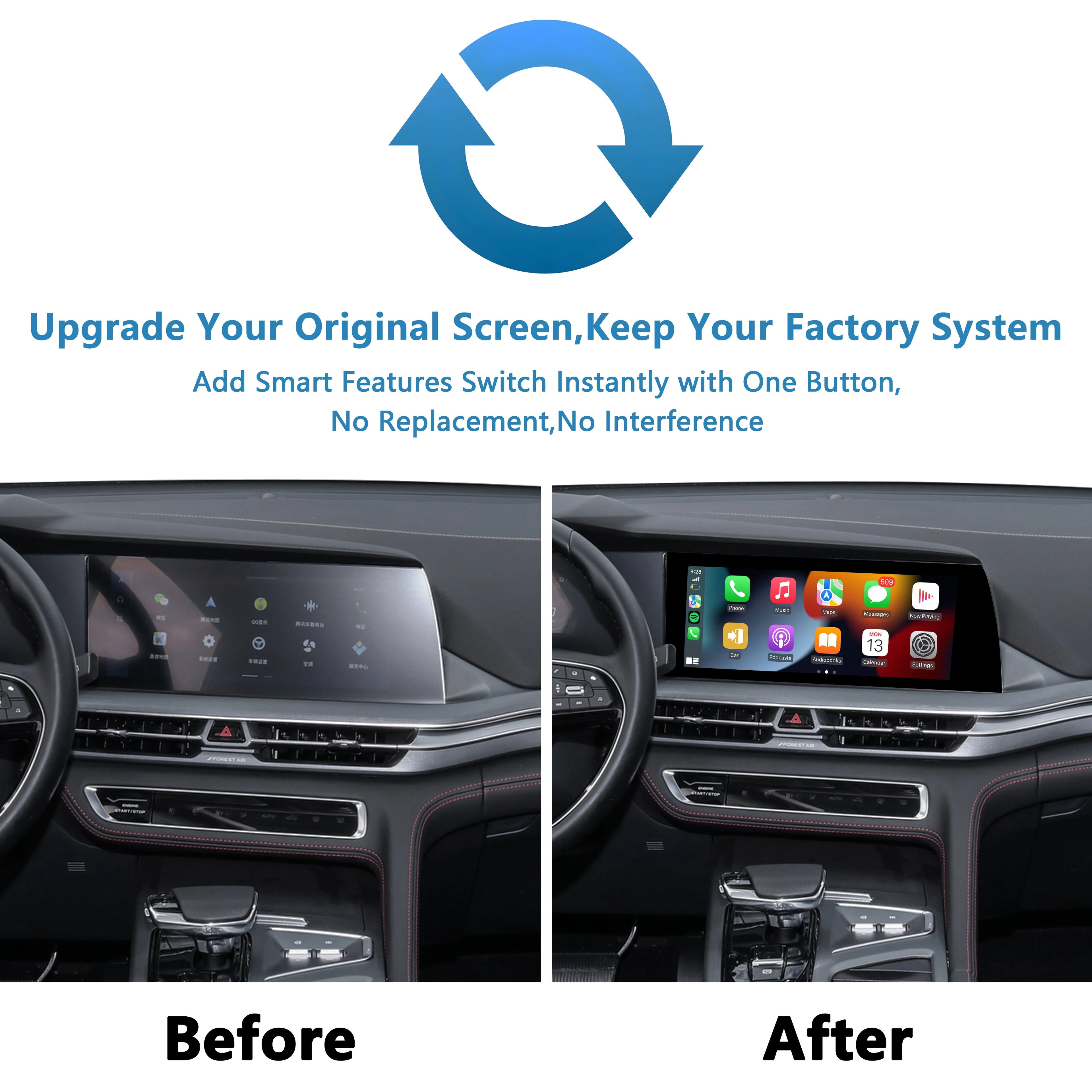 Wireless CarPlay & Android Auto Module for Changan CS35Plus CS55Plus CS75Plus CS85 CS95 EADO UNI-T UNI-K Support Original Camera