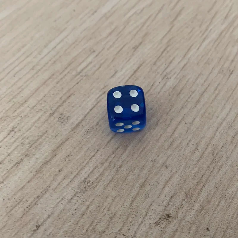 20PCS/Lot Dice 12mm Small Size10 Colors  Acrylic 6 Sided Transparent Dice  Club/Party/Family Games