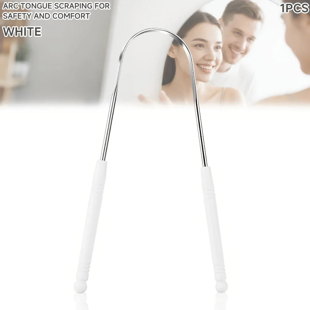 1/4pcs Tounge Scrapers Limpiador De Lengua Stainless Steel Fresh Breath Cleaning Coated Tongue Toothbrush Oral Hygiene