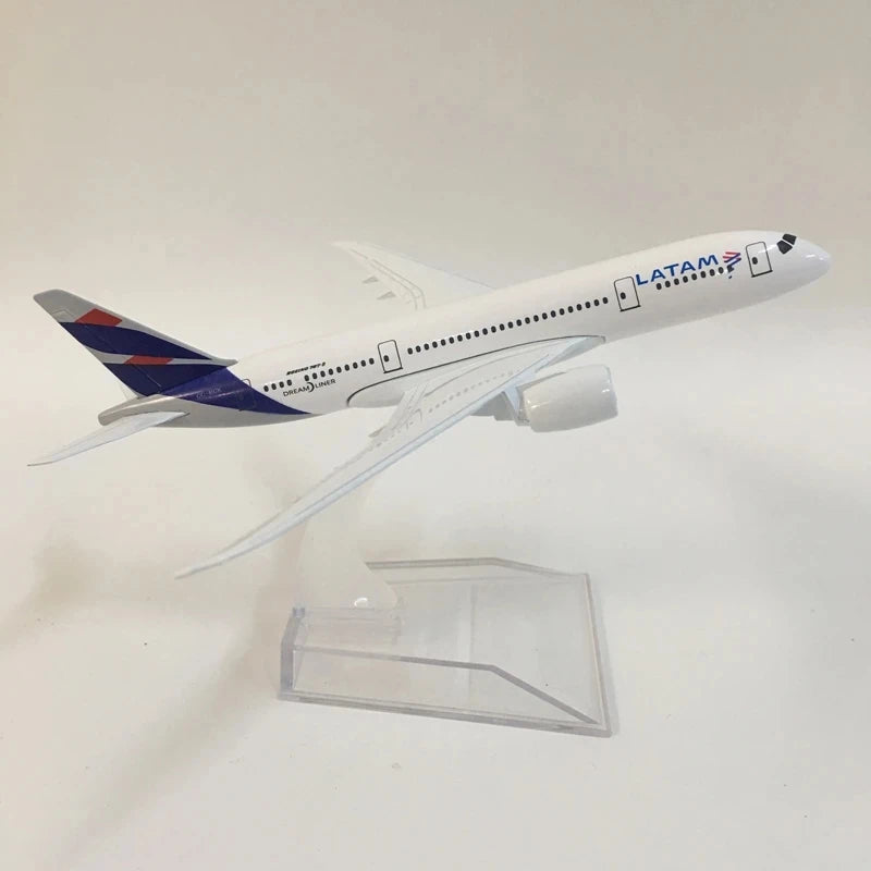 16cm Airplane Model B787 Series Metal 1/400 Scale Planes Airplane Kids Toys Replica Aircraft Plane Tarmac Collectible Display