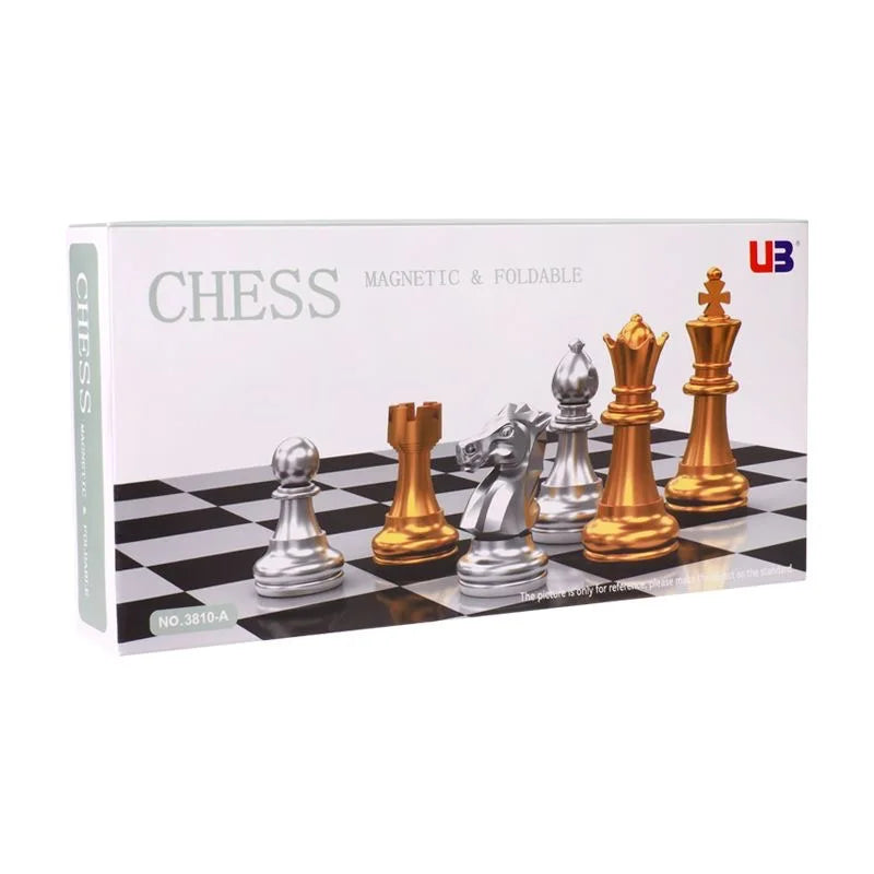 Magnetic International Chess Pieces Set, Folding Table Board, 3 Different Size, 36x31cm King 7.2cm