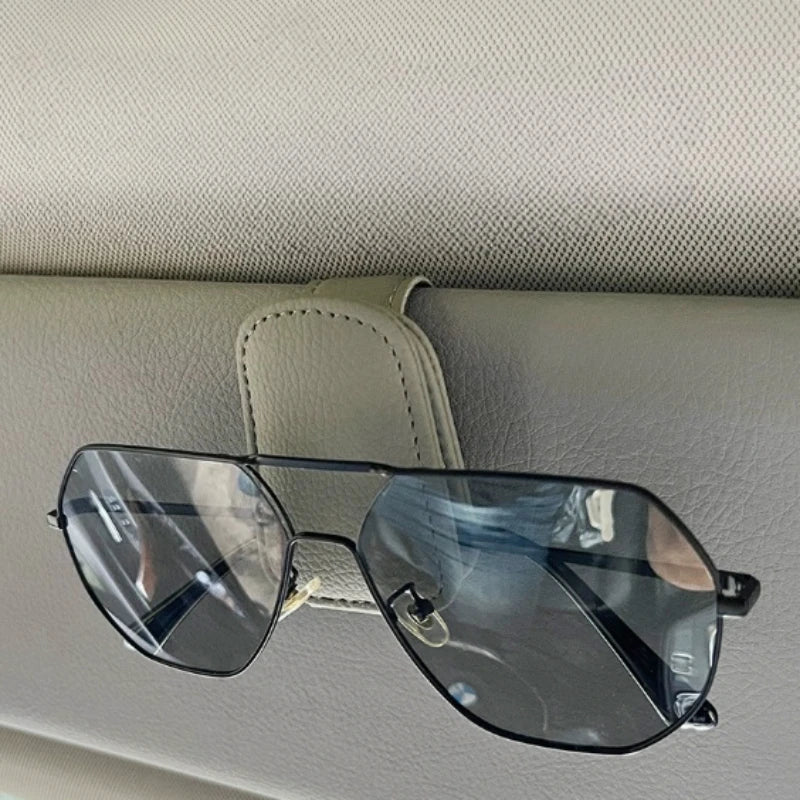 Car Sun Visor Eyeglasses Clip with Magnetic Suction – Stable Storage for Glasses, Cards, Tickets, Hanger Style Car Clip Holder