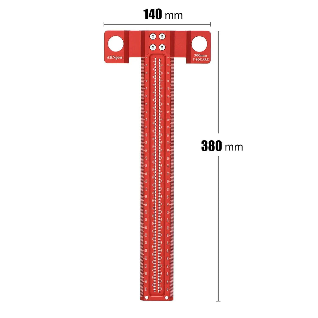 300/400/500/600MM woodworking T-shaped ruler, marking ruler, aluminum alloy line marking gauge, measuring tool