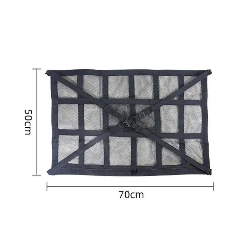 Car Ceiling Storage Net Interior Cargo Net Universal Trunk Pocket Storage Adjustable Car Bag Sundries Organizer Pouc