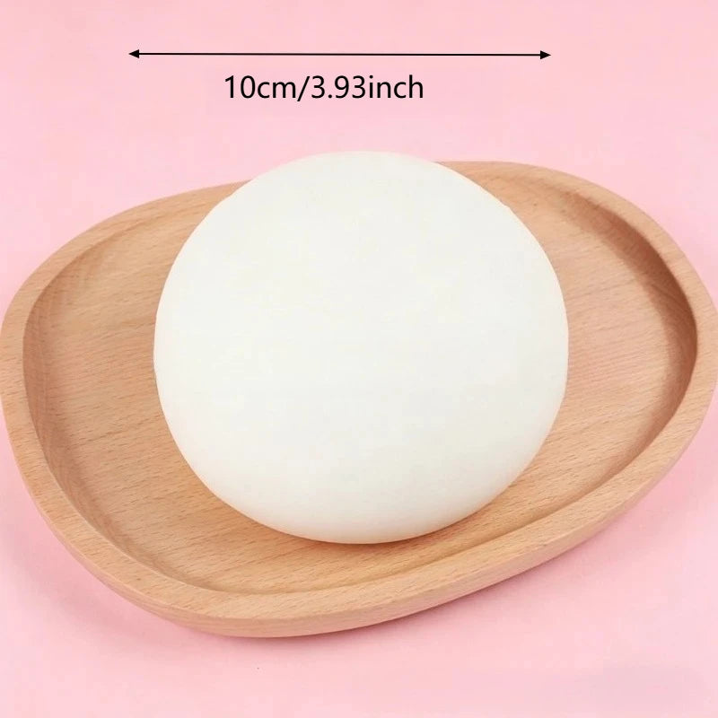 Big Squishy Bread Stress Ball Fidget Toy Soft Bun Squeeze Ball Slow Rising Sensory Relaxing Toy for Adults Stress Relief Gift