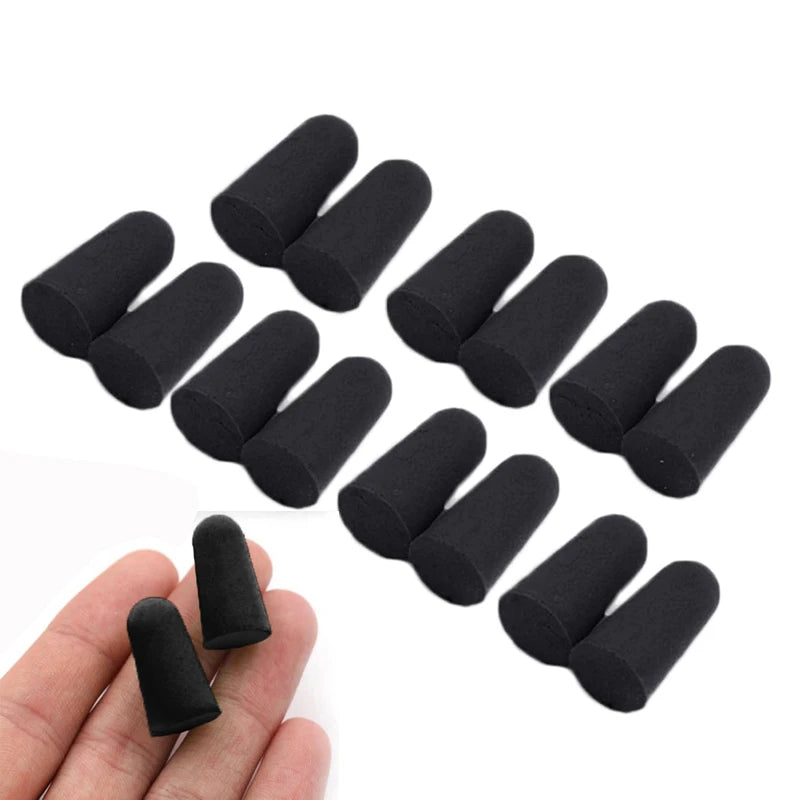 10Pairs=20Pcs Soft Orange Foam Ear Plugs Tapered Travel Sleep Noise Prevention Earplugs Noise Reduction For Travel Sleeping