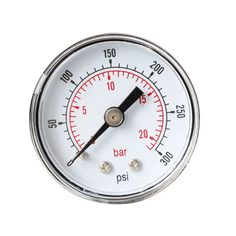 Pressure Gauge 40mm 1/8 BSPT Rear Back 15,30,60.100,160,300 PSI & Bar For Air, Gas, Water, Fuel