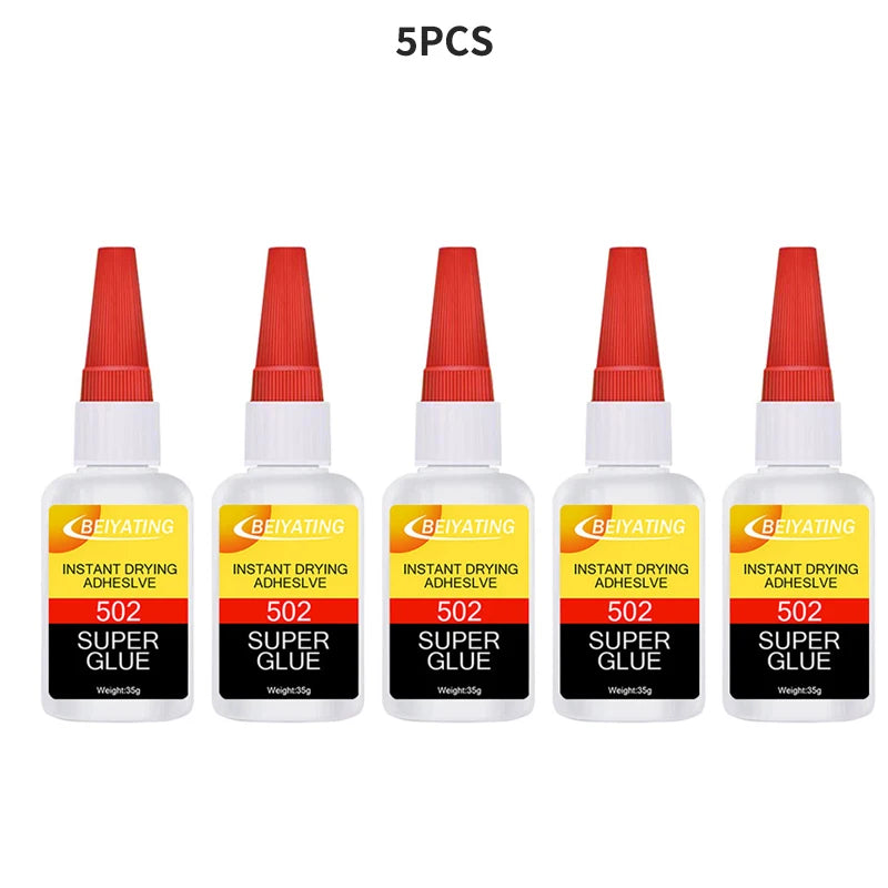 BEIYATING 30g 50g 502 Super Glue Instant Dry Strong Clear Waterproof Adhesive Quick Bond for Metal Plastic Wood Ceramic Leather