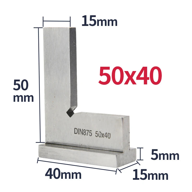 90 Degree Flat Edge Square Ruler Carpentry Square Metal Angle Measuring Tool Multi Carpentry Square Woodworking Tools Try Square