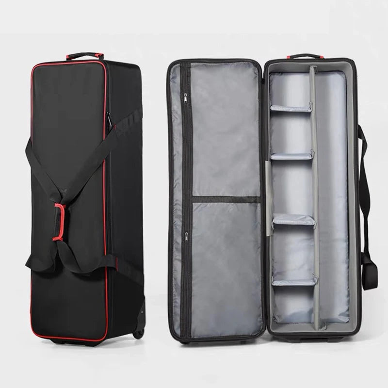 Professional Studio Flash Light Kit Rolling Suitcase Large/Medium/Small Photography Equipment Luggage Bag with Wheel Travel case