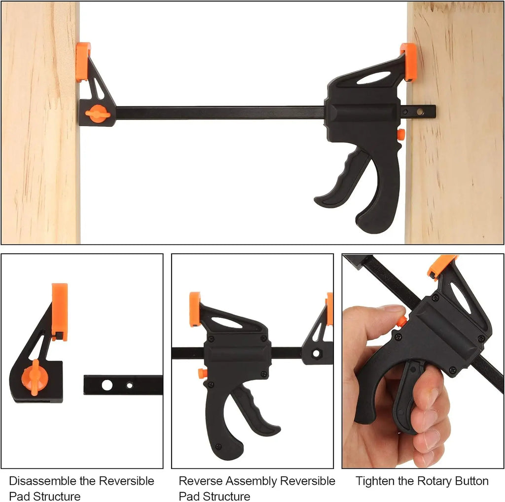 2pcs/set F-type Fixing Clip, Woodworking Tool Clip, Suitable for Adhesive Fixation, DIY Quick Grip Clip