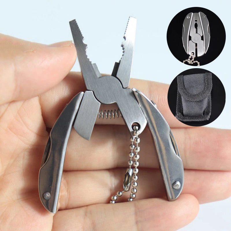 New【Stainless Steel Outdoor Portable Multitool Pliers Knife Keychain Screwdriver Tools Mini Pliers Herramientas Multi Tool】