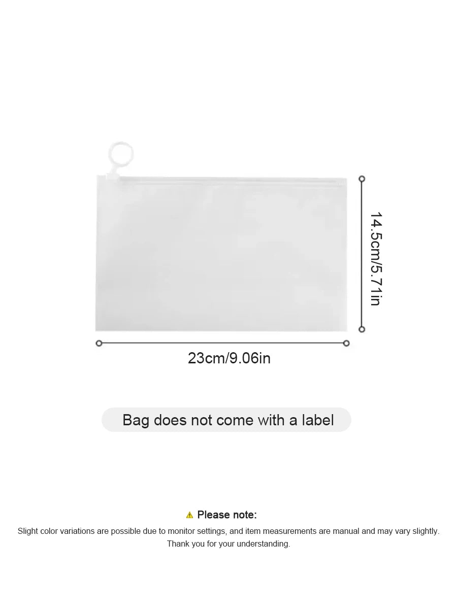 10/20pcs Frosted Waterproof Zipper Bag Portable Travel Storage Organizer Reusable Pull-Ring Pouch Multifunctional Subpackage Bag