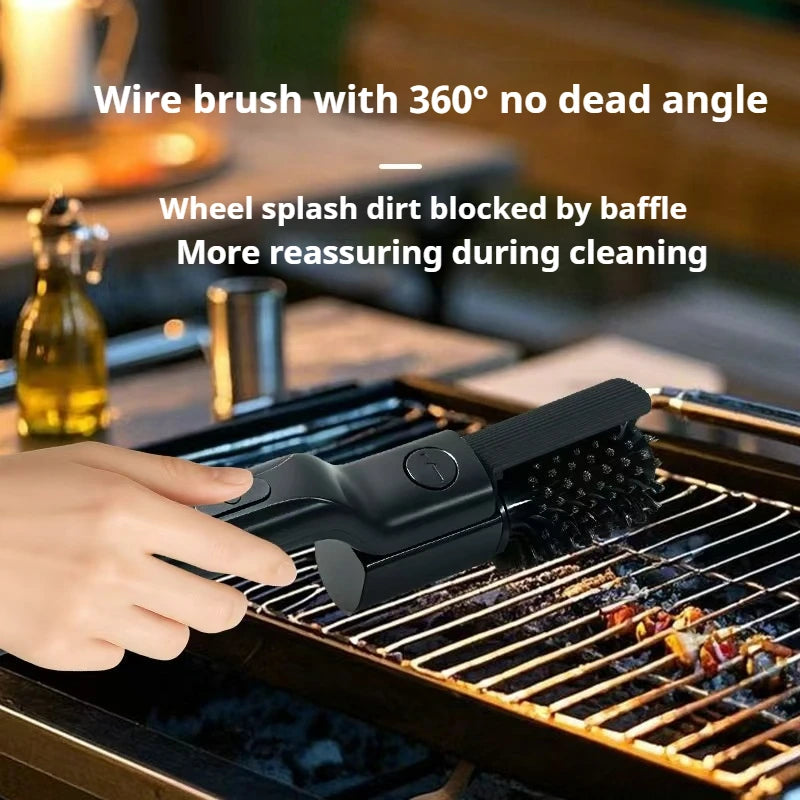 Electric BBQ Grill Cleaning Brush –Efficient Oil Stain Removal，360° All-Round Deep Cleaning, Safeguard Your Health