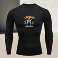 Men's long sleeved round neck thin sports tight fitting quick drying T-shirt, suitable for bodybuilding and physical training