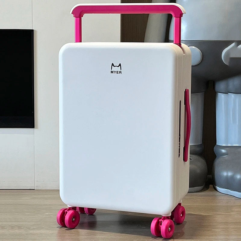 KLQDZMS 20"ABS + PC Suitcase Large-capacity Trolley Case Women Boarding Box Men's Password Box with Wheels Rolling Luggage