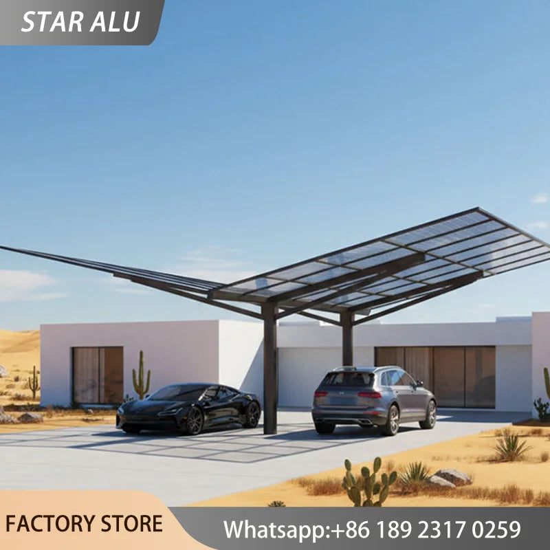 Outdoor Polycarbonate Awning Door Window Canopy Rain Shelter UV Protection Patio Roof Cover with Aluminum Alloy Bracket