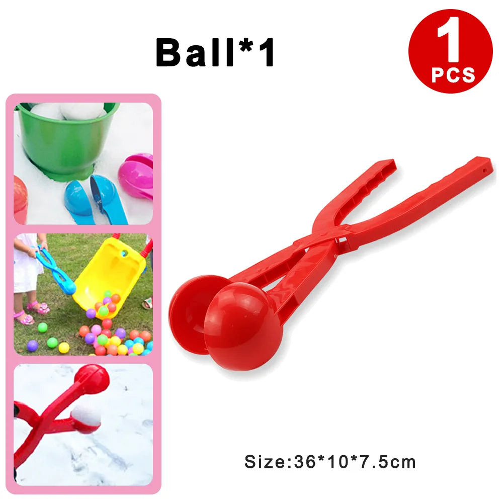 4pcs Cute Bear Duck Snowball Clip Snow Clay Ball Maker Creative Snowballs Mold Snow Shovel for Kids Outdoor Sports Snow Toys