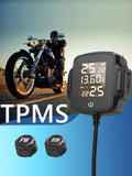 Motorbike Tire Pressure Monitoring System with QC 3.0 Fast Charging Temperature Monitoring Alarm System LCD Display Digital