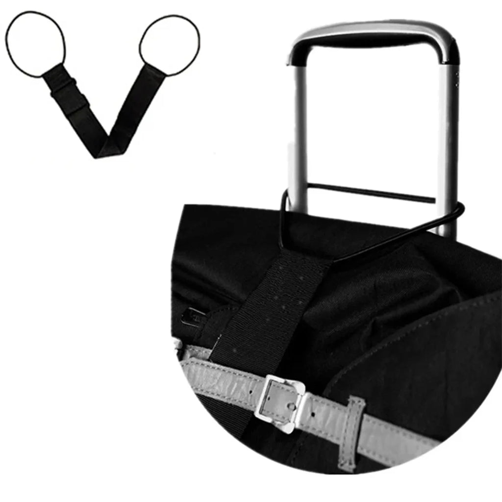 Adjustable Luggage Add A Bag Strap, Multicolor Suitcase Connecting Belt with Elastic Loops to Secure Extra Bags for Travel