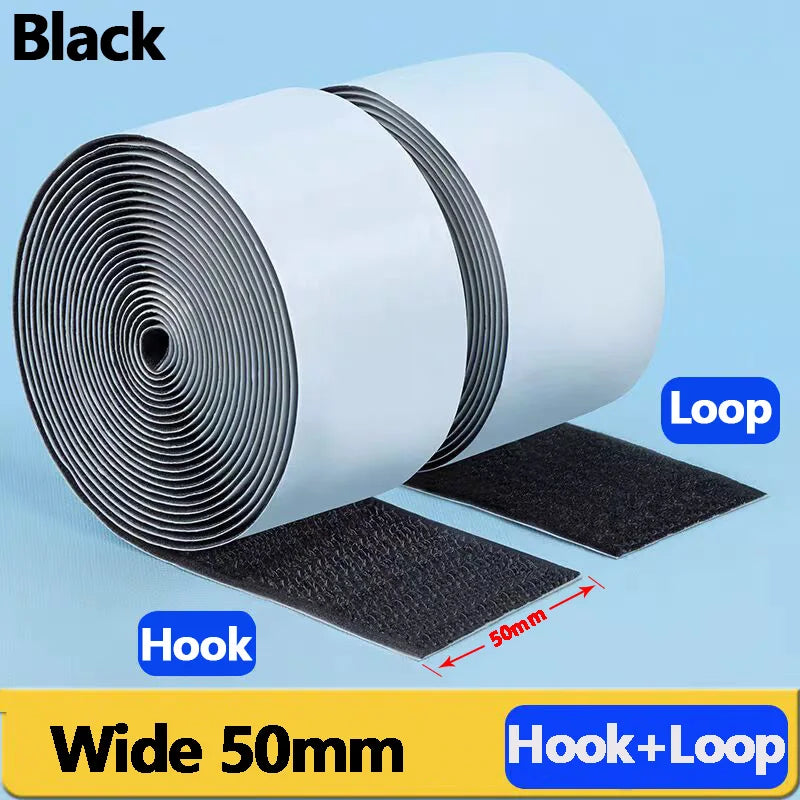 Heavy Duty Self-adhesive Hook and Loop Tape, Strong Sticky Back Velcros Fastener Roll for Home Furniture, Couch Sofa Cushions