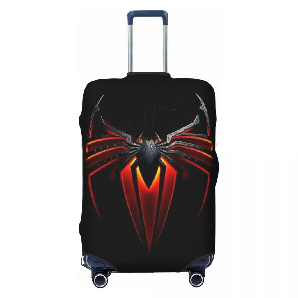 High Density Elastic Luggage Cover Spider Print Fits 18-32 Inch Suitcases Durable Dustproof Washable Anti-Scratch