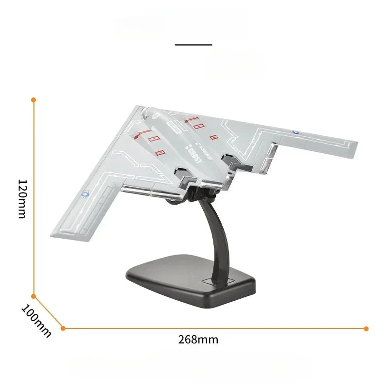 1:72 Alloy B-2 Stealth Bomber Fighter Model with Sound Light Series Children's Aircraft Model Toy Birthday Gift Christmas