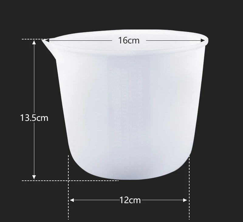 Silicone Measuring Cup Printed Scale 2000ml 1500ml 1000ml No-Stick Easy Clean Mixing Cup Epoxy Resin Candle Making DIY Crafts