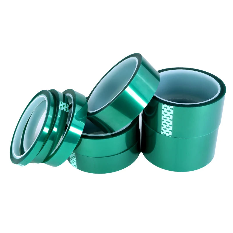 33M/Roll Green PET Film Tape 3mm-100mm High Temperature Heat Resistant PCB Solder SMT Plating Shield Insulation Protection Tapes