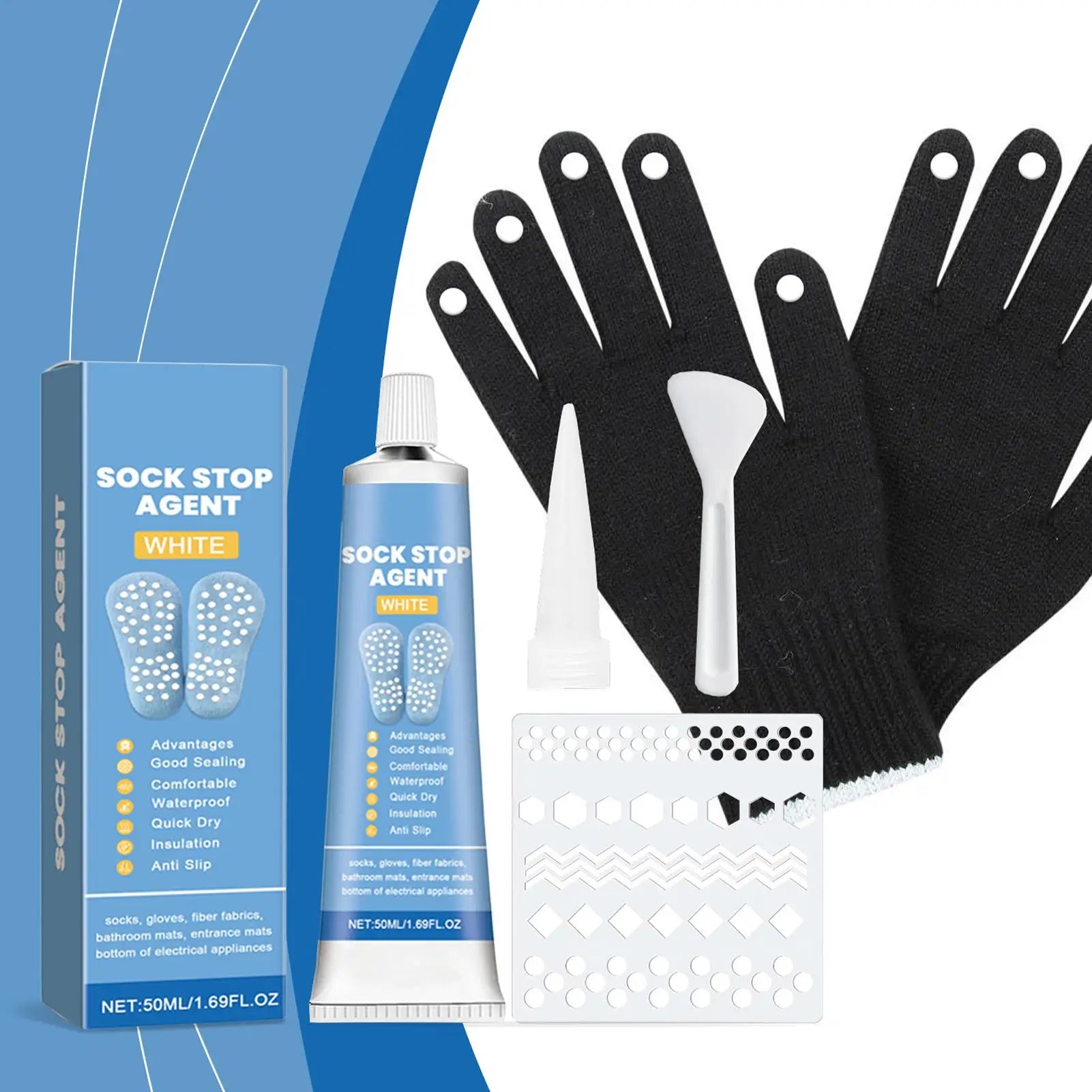 Sock Stop Glue Carpet Non-Slip Adhesive Floor Mats Anti Slip Silicone Heel Protector Outsole Foot Pads Waterproof Sock Stopper