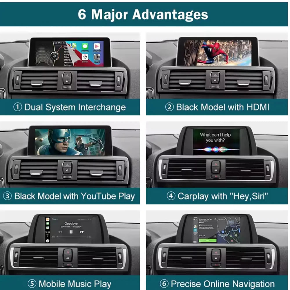 For BMW F48 F88 F15 F85 F16 NBT EVO system Wireless CarPlay Android Auto ModuleWith Bluetooth Mirror Link Navigation