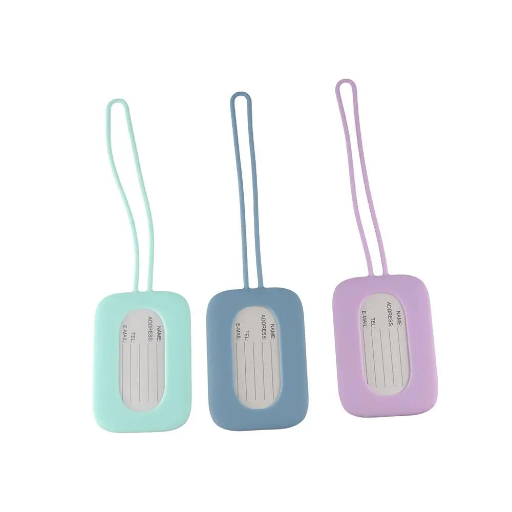 Name Luggage Tag Silicone Luggage Tag Address Label Boarding Pass Airplane Suitcase Tag Aircraft Luggage Boarding Tag