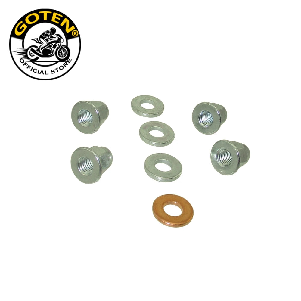 Goten 8mm Engine Head Stud Acorn Nut Set For Honda Yamaha Suzuki Kawasaki