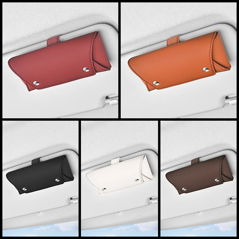 New Car Sun Visor Storage Holder Magnetic Suction Car Glasses Case Car Interior High-end Sunglasses Box Car Interior Accessorie