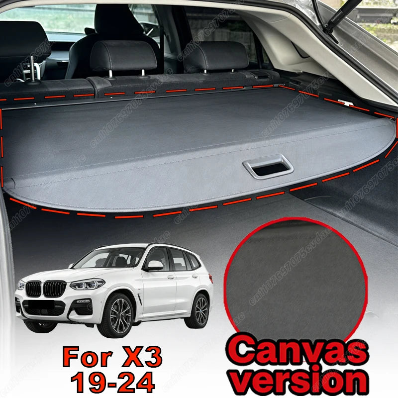 For BMW X1 X3 X5 1999-2026 Retractable Rear Trunk Cargo Cover Luggage Privacy Security Shield Parcel Shelf Car Interior Kit