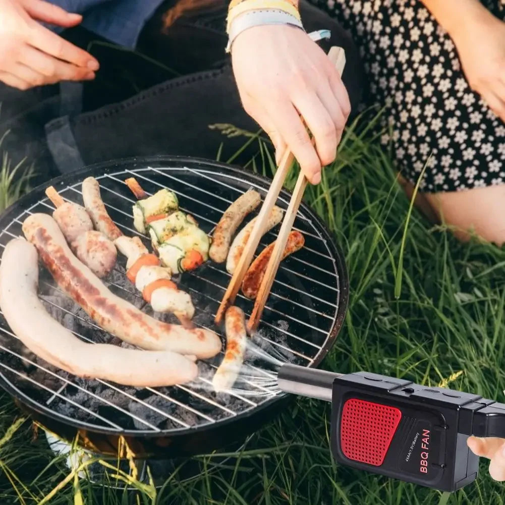 Handheld Electric BBQ Fan Air Blower Grill Outdoor Portable Hand Barbecue Accessories for Charcoal Fireplace Picnic Camping Tool