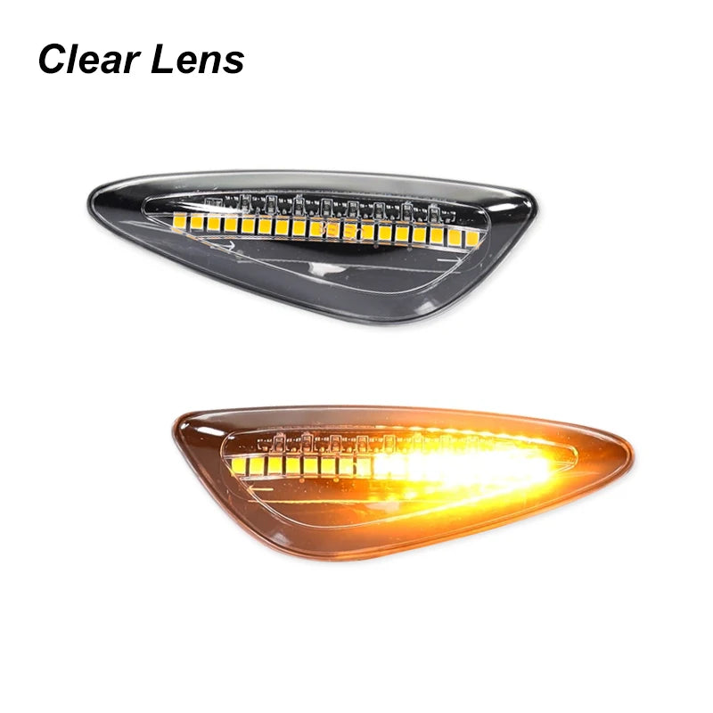 iJDM Dynamic Sequential Blink/Flow Amber LED Front Side Marker Light Assembly for Kia Sportage Turn Signal Lights 2011-2017 12V