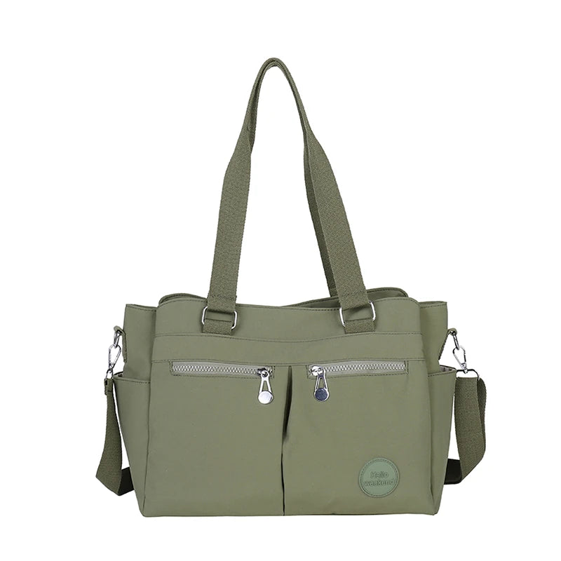 Nylon Solid Zipper Large Capacity Casual Tote Bag Multifunctional Durable Crossbody Bags Sweet Daily Commute Versatile Bags