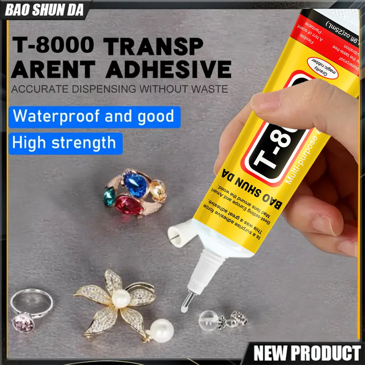 T8000 Clear Glue, Phone Repair, Craft Jewelry, Fiber, Electronic Component, Contact Adhesive, T-8000 Sealant, Clear Phone Adhesi