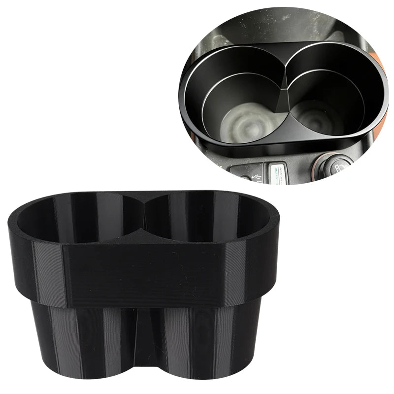 1pc Double-Cup Holder for Fiat 500/Abate Cup Holder Extended Edition for Models 2009-2017 Up To The Third Generation Car Parts
