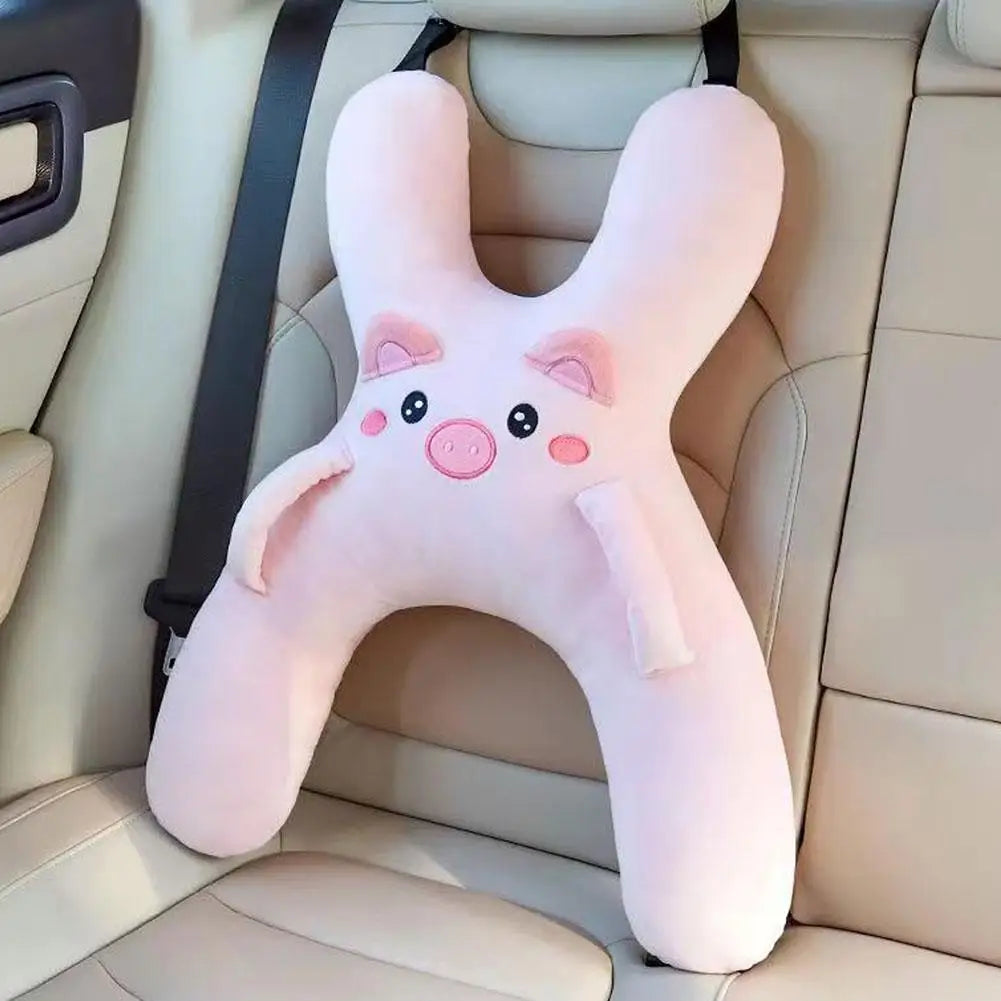 Car Children's Pillow Comfortable And Breathable Car Headrest Waist Support Cute Cartoon Car-Mounted Child Sleeping Pillow