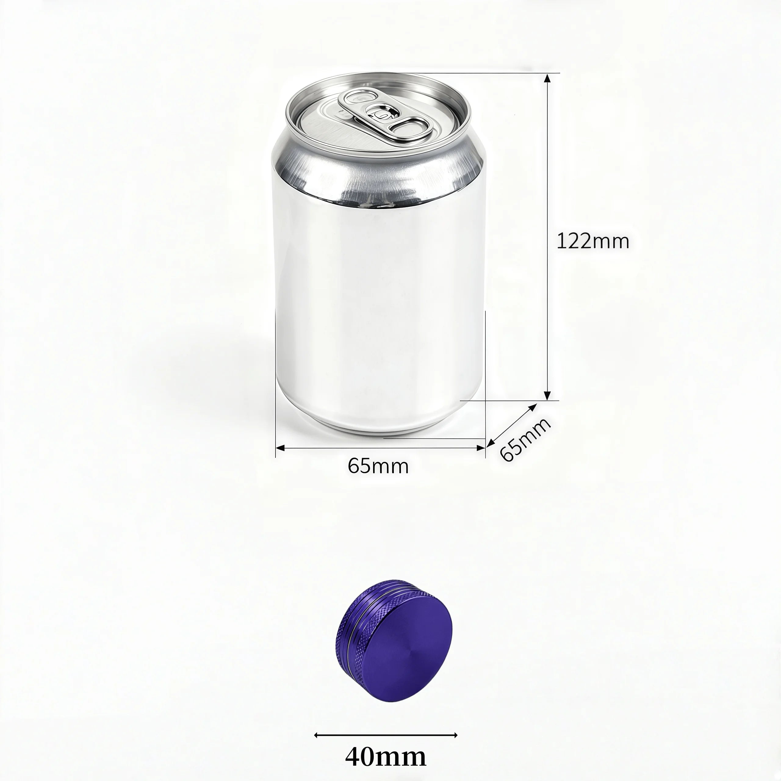 11-Color 40mm Manual Grinder - Dual-Layer Fast Grinding with Diamond Teeth, Portable Design，The best Smoking accessories