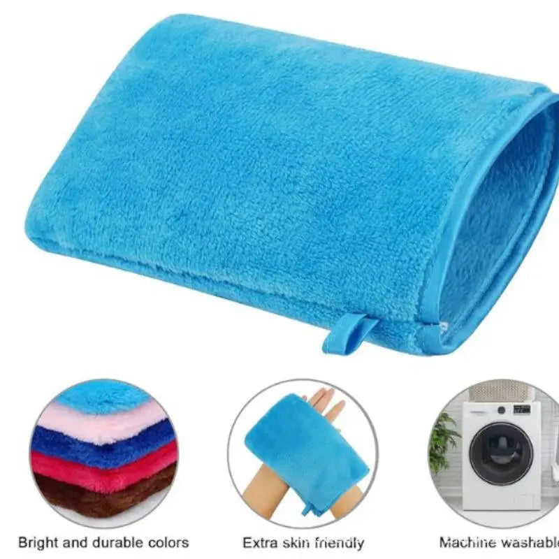 Reusable Makeup Remover Gloves Soft Microfiber for Deep Cleansing Gentle on Skin & Easy to Wash Colorful Quick-Dry