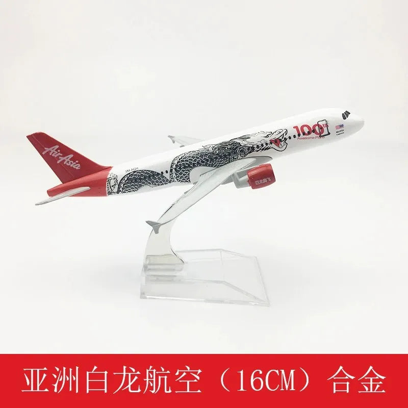 Toy 16CM A320 Series Aircraft Model Diecast Alloy Airplane ﻿320 1/400 Scale With Plane Base Adult Children Gift