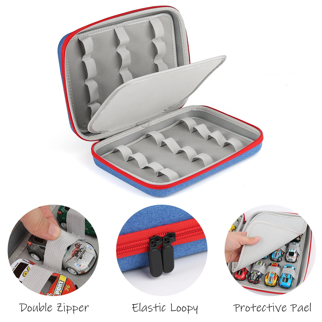 Toy Car Organizer Carrying Case for Matchbox Cars, Portable Carrying Container Carrier Holder Fit for Mini Cars, Diecast Cars St