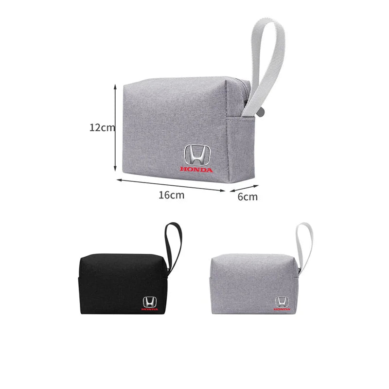 Travel Storage Bag Cable Storage Organizers Pouch Carry bag For Honda Civic 10 11th Jazz City Gen Hrv Fit Accord Mugen RR Forza