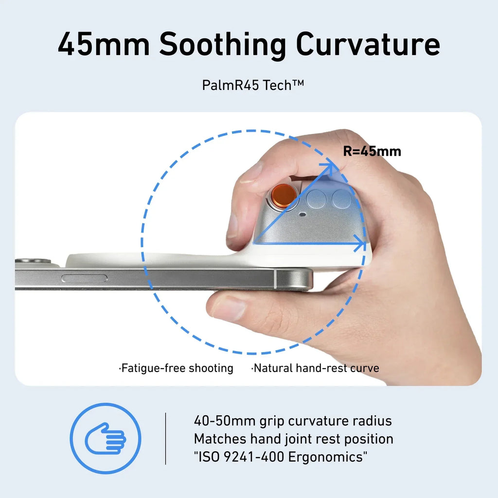 Magnetic Phone Camera Shoot Hand Grip BT Remote Control Handle for Vlogs and Selfies Compatible with Iphone 17/16/15/14 Pro Max