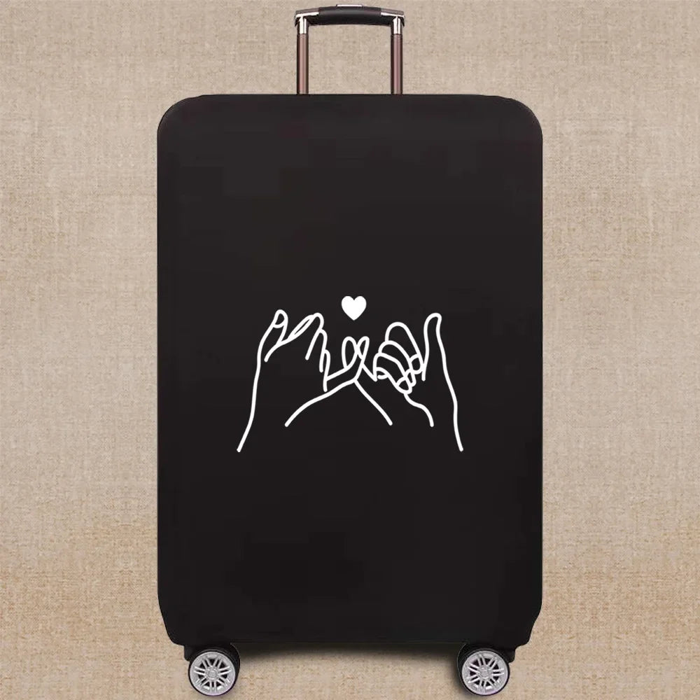 Travel Accessories Luggage Case Suitcase Dust Protective Cover 18-28 Inch Whitepicture Pattern Series Trolley Case Elastic Cover