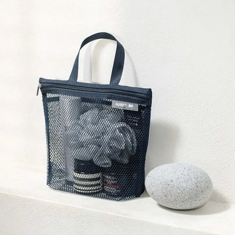 Mesh Toiletry Storage Bags Handbags Portable Travel