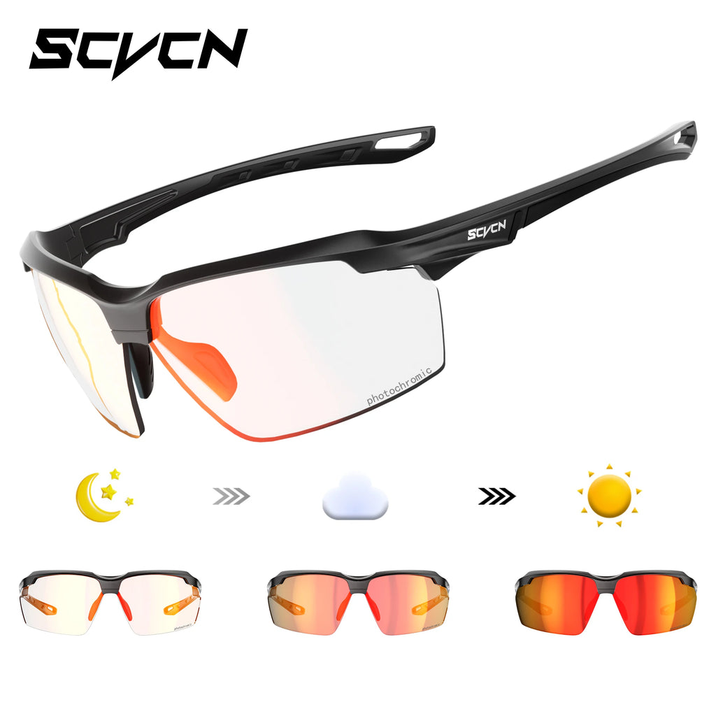 SCVCN Color Photochromic Cycling Glasses Explosion Proof Hunting CS War Game Eyewear Fashion Outdoor Airsoft Shooting Glasses